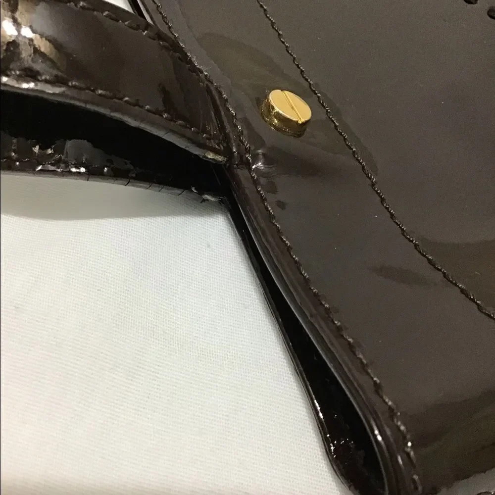 Tory Burch Brown Patent Leather Oversized Tote Bag